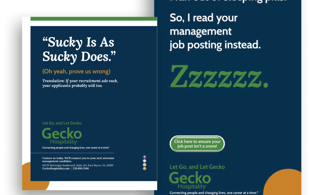 Gecko Print ads for FSR and QSR Magazines