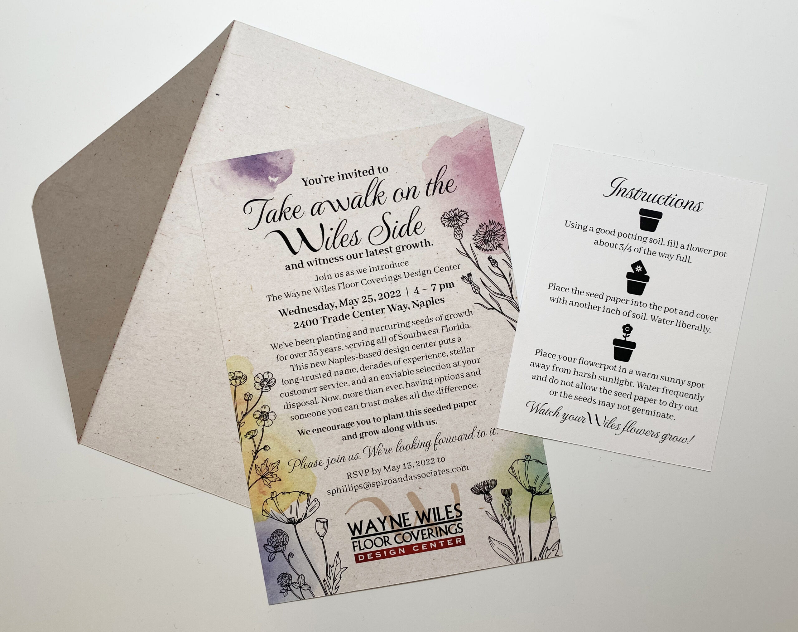 Wayne Wiles Floor Coverings – Design Center – Direct Marketing Invitation