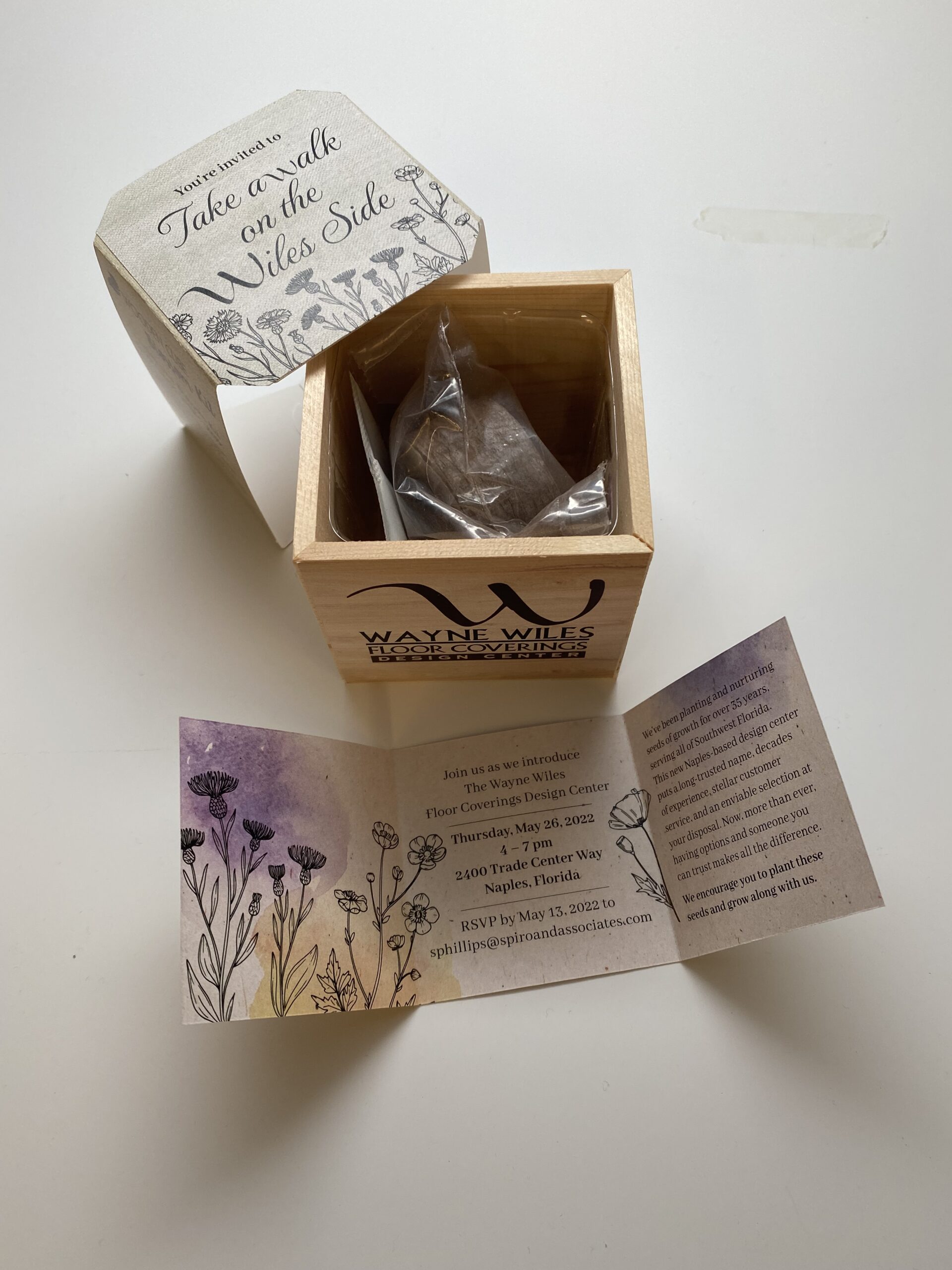 Wayne Wiles Floor Coverings – Design Center – Direct Marketing Invitation