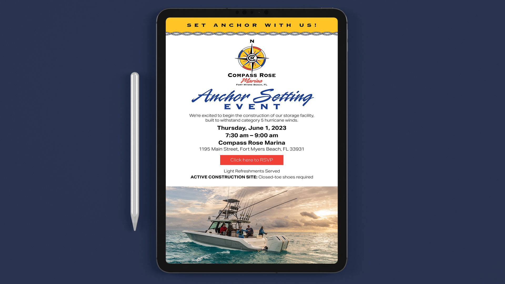 Compass Rose Marina – Email Invitation