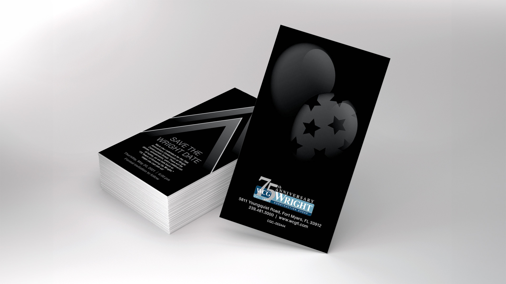 Wright Construction Group – save-the-date-invitation-75th-anniversary