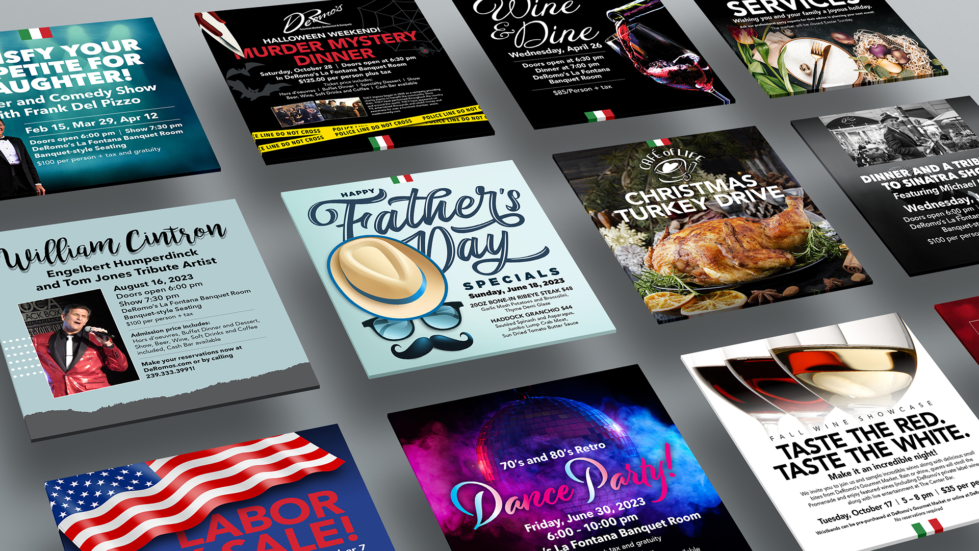 Deromo’s Gourmet Market, Restaurant & Banquet Hall – Social Media