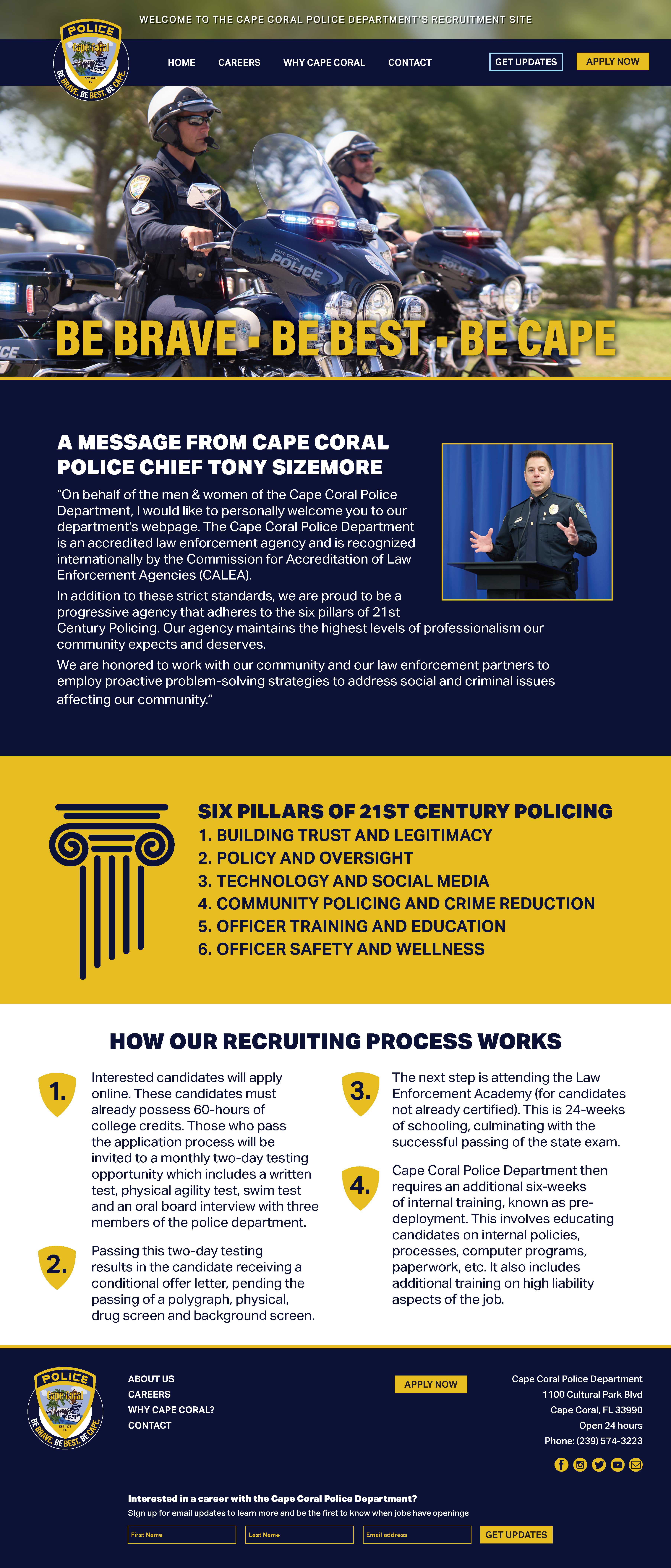 Cape Coral Police Department – Recruiting Website