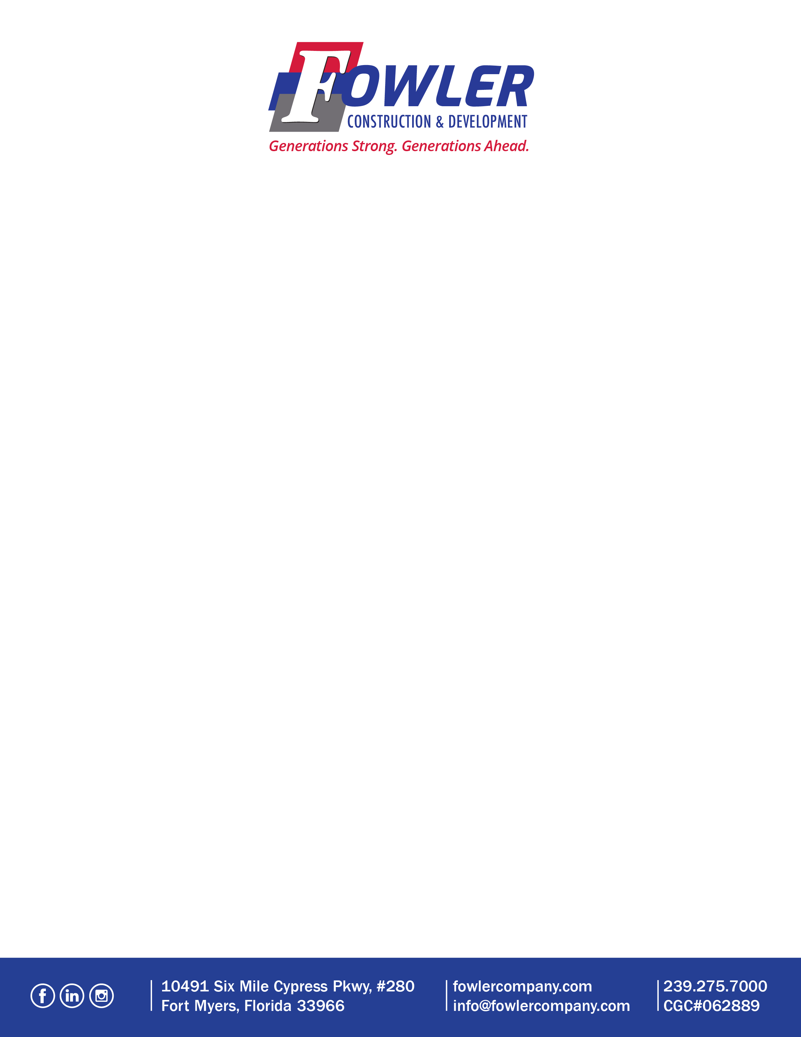 Fowler Construction & Development – Fowler Letterhead
