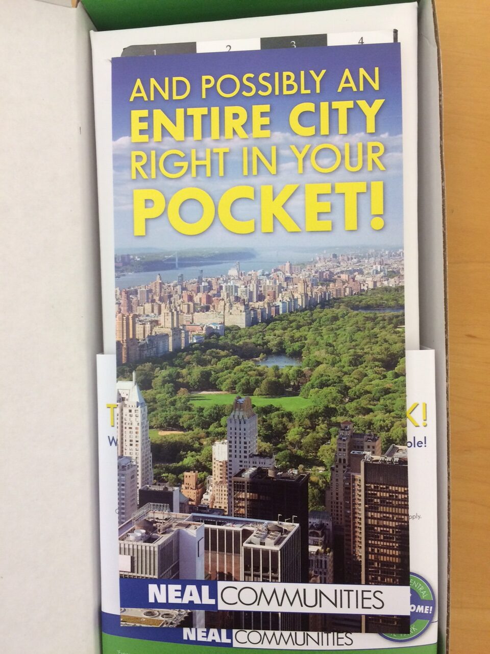 Neal Communities – Central Park – 3D Direct Marketing Promotion