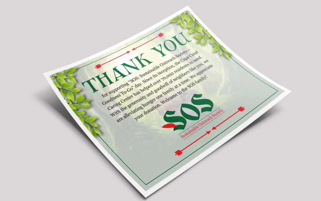 Cape Coral Caring Center – Donor Thank You