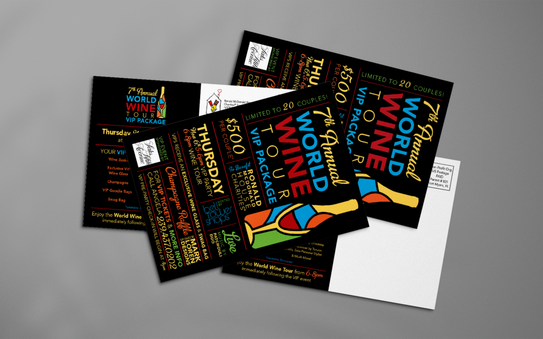 Ronald McDonald House Charities – Eat. Clay. Love.  – Wine Tour – Event Direct Mail