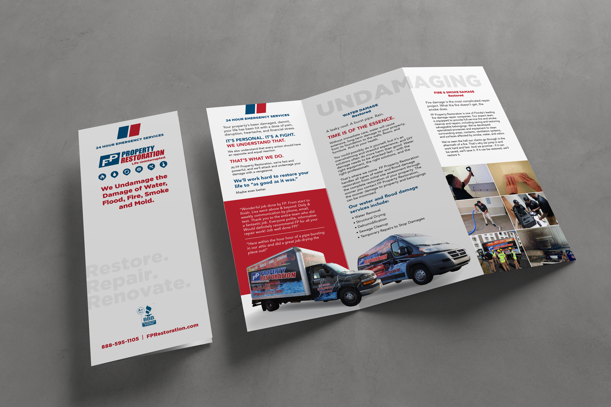 FP Property Restoration – Trifold Brochure