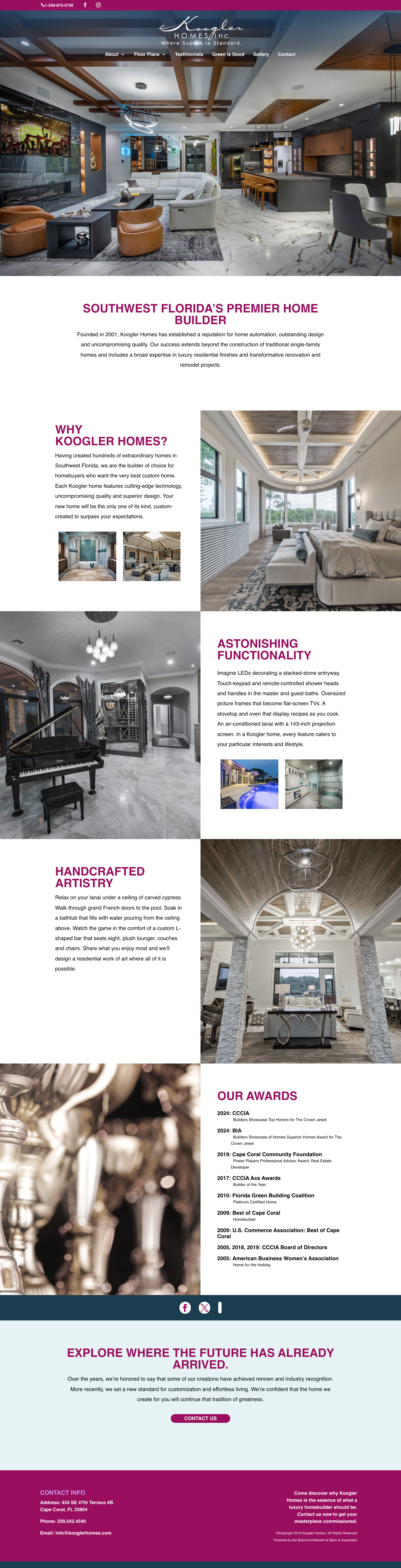 Koogler Homes – Website Presence