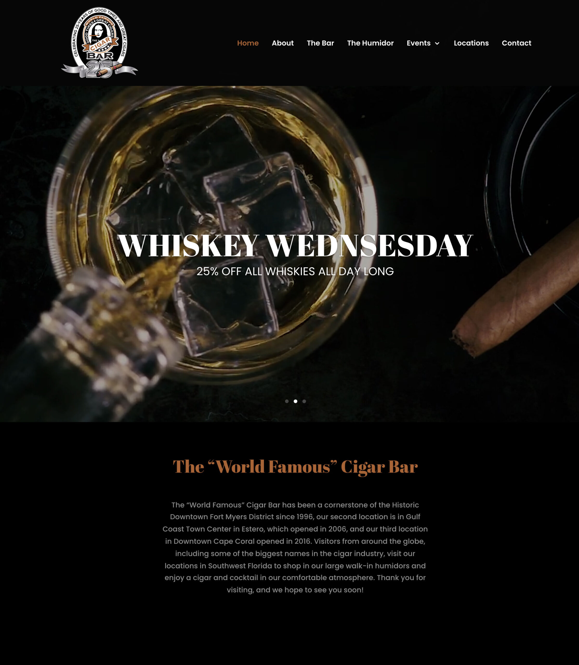 World Famous Cigar Bar- Website Presence